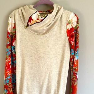 Asymmetrical Cowl Neck Sweatshirt